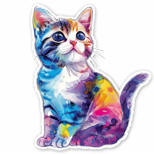 American Shorthair Cat majestic Expressive surreal Vinyl Decal Sticker for Car, Laptop, Tumbler and more # F018669