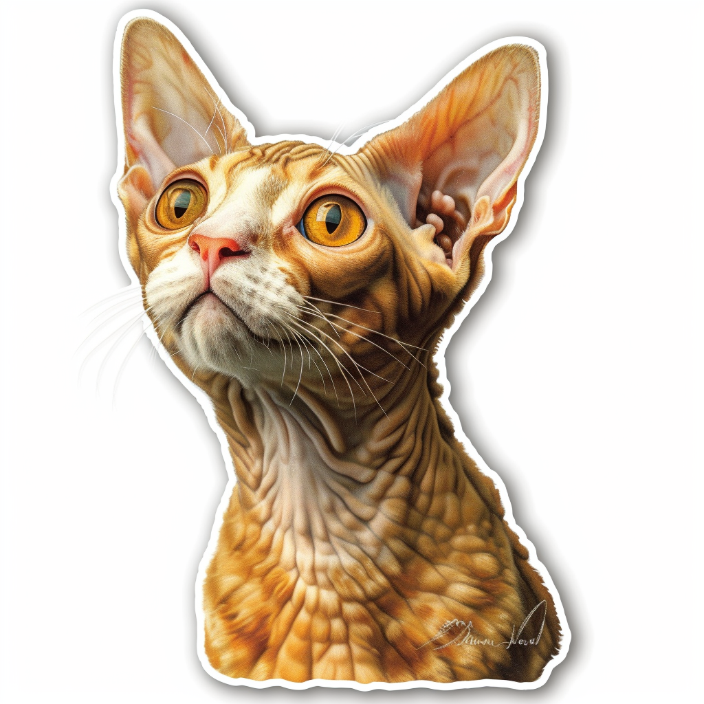 Devon Rex Cat Vinyl Decal Sticker for Car, Laptop, Tumbler and more # F09777
