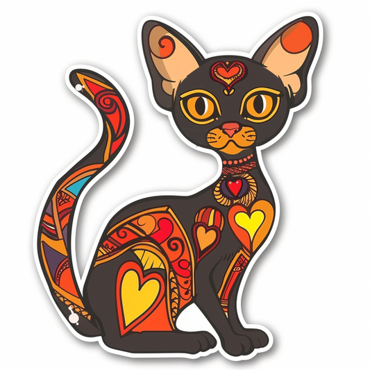 Abyssinian Cat astronaut majestic Expressive surreal Vinyl Decal Sticker for Car, Laptop, Tumbler and more # F021267-4" x 4"