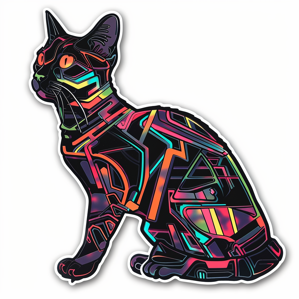 American Shorthair Cat majestic Expressive surreal Vinyl Decal Sticker for Car, Laptop, Tumbler and more # F018638