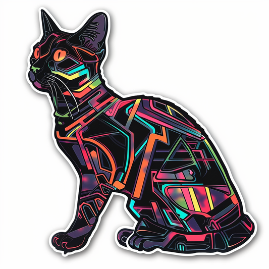 American Shorthair Cat majestic Expressive surreal Vinyl Decal Sticker for Car, Laptop, Tumbler and more # F018638