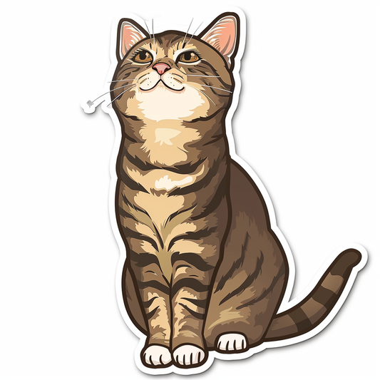 American Shorthair Cat majestic Expressive surreal Vinyl Decal Sticker for Car, Laptop, Tumbler and more # F018596