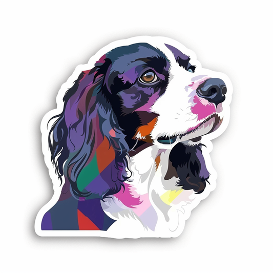 Sticker of a Cocker Spaniel Dog majestic Expressive surreal Vinyl Decal Sticker for Car, Laptop, Tumbler and more # F020124