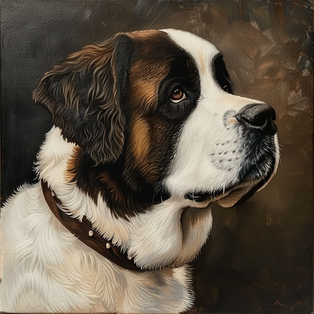 Saint Bernard Expressive surreal Vinyl Decal Sticker for Car, Laptop, Tumbler and more # F023488