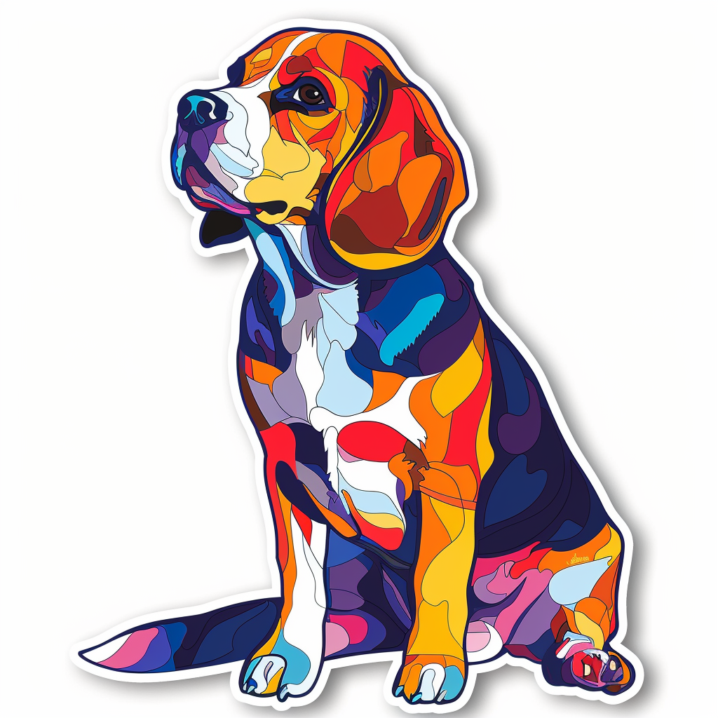 Beagle dog Vinyl Decal Sticker for Car, Laptop, Tumbler and more # F012138