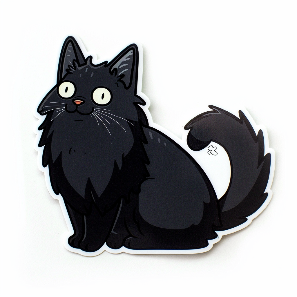 Persian Cat Expressive surreal Vinyl Decal Sticker for Car, Laptop, Tumbler and more # F016129