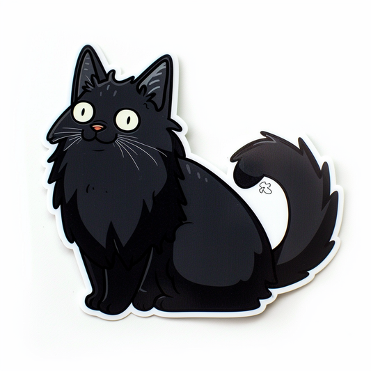 Persian Cat Expressive surreal Vinyl Decal Sticker for Car, Laptop, Tumbler and more # F016129