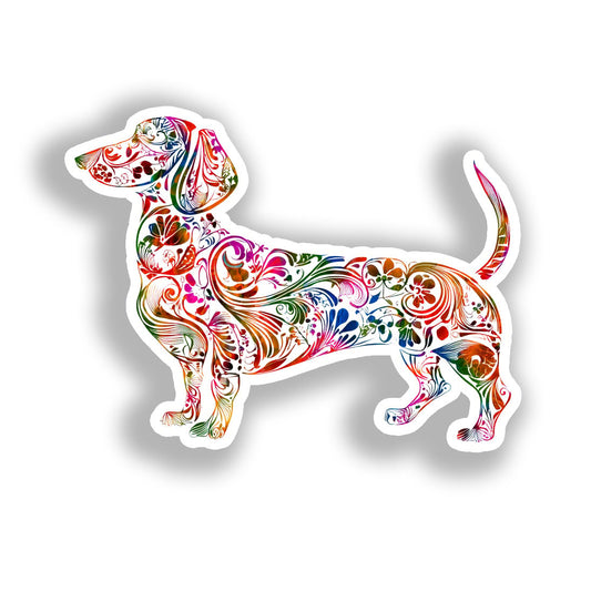 Dachshund Dog Vinyl Decal Sticker for Car, Laptop, Tumbler and more # A019753-4" x 4"