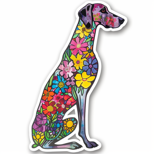 Adorable Great Dane Dog Expressive surreal Vinyl Decal Sticker for Car, Laptop, Tumbler and more # F017868