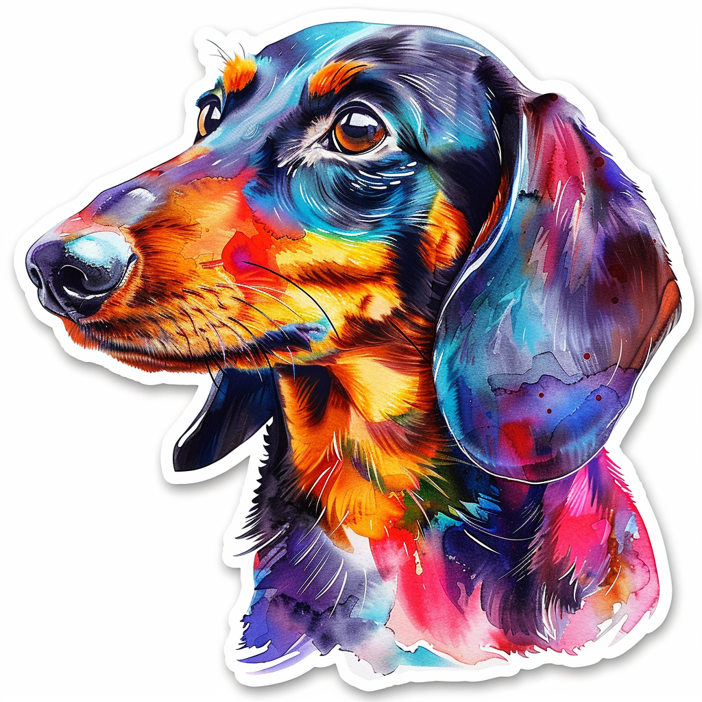Dachshund Dog Vinyl Decal Sticker for Car, Laptop, Tumbler and more # F013024
