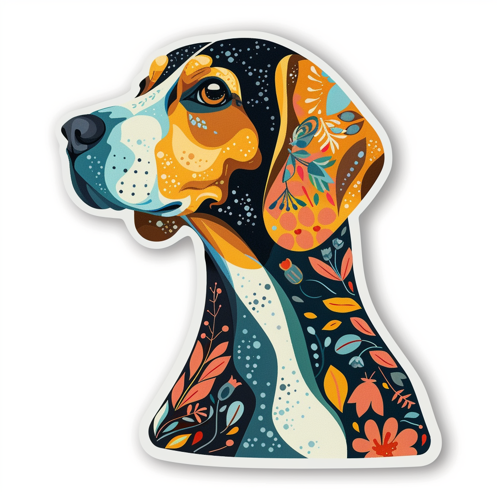 Beagle dog Vinyl Decal Sticker for Car, Laptop, Tumbler and more # F011750