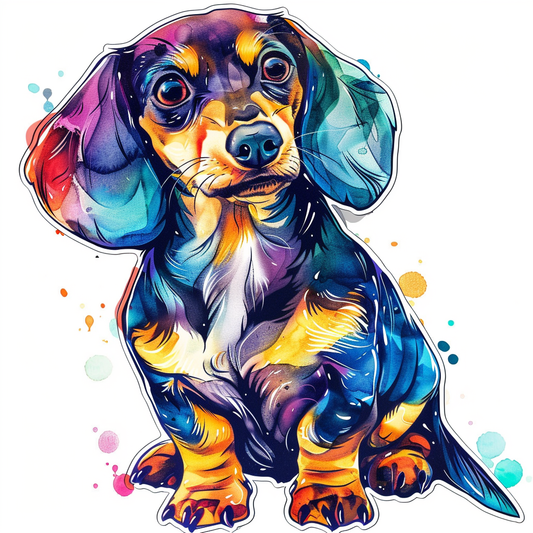 Dachshund Dog Vinyl Decal Sticker for Car, Laptop, Tumbler and more # F013036