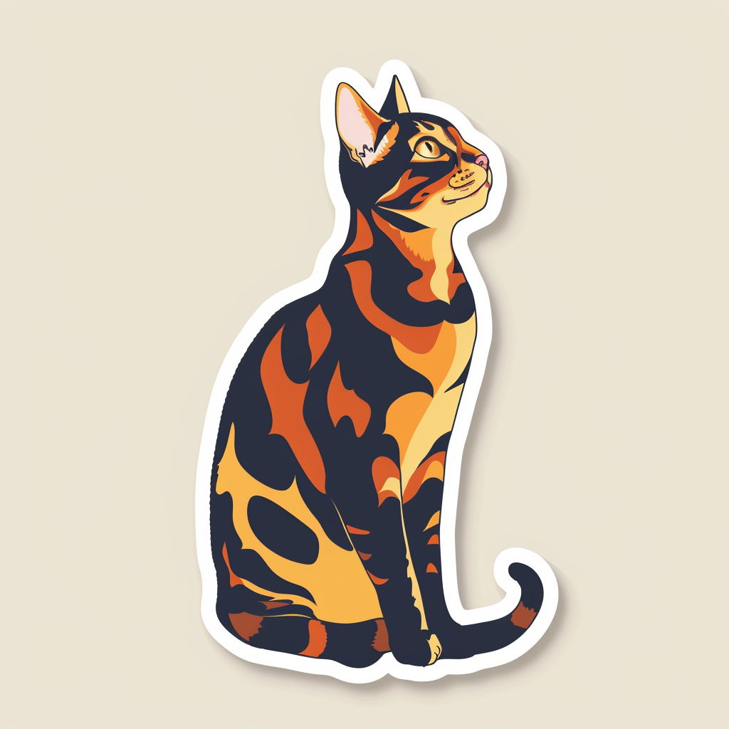 Bengal cat Vinyl Decal Sticker for Car, Laptop, Tumbler and more # F07937