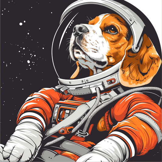 Beagle dog astronaut Vinyl Decal Sticker for Car, Laptop, Tumbler and more # F011905