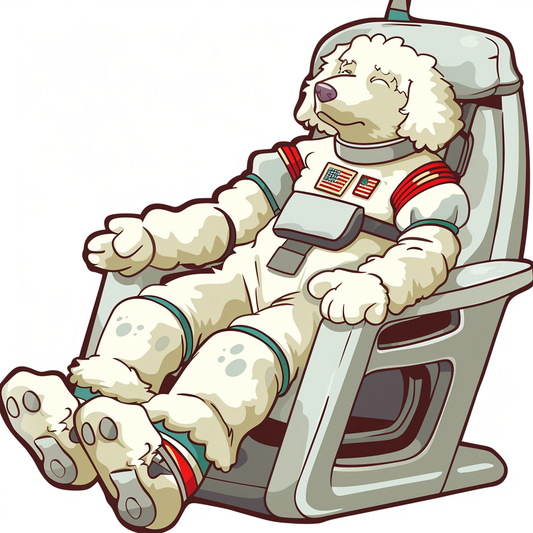 Poodle Dog astronaut Vinyl Decal Sticker for Car, Laptop, Tumbler and more # F012550