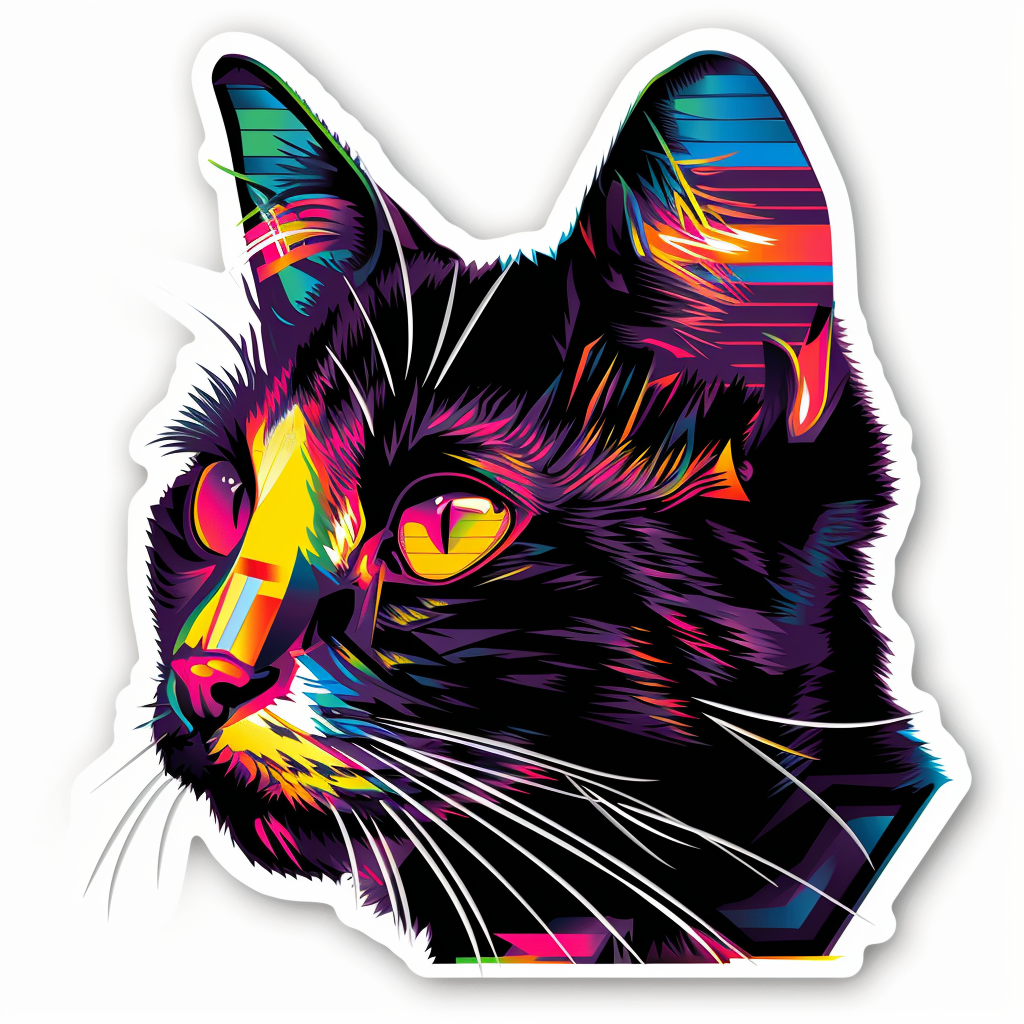 American Shorthair Cat majestic Expressive surreal Vinyl Decal Sticker for Car, Laptop, Tumbler and more # F018633
