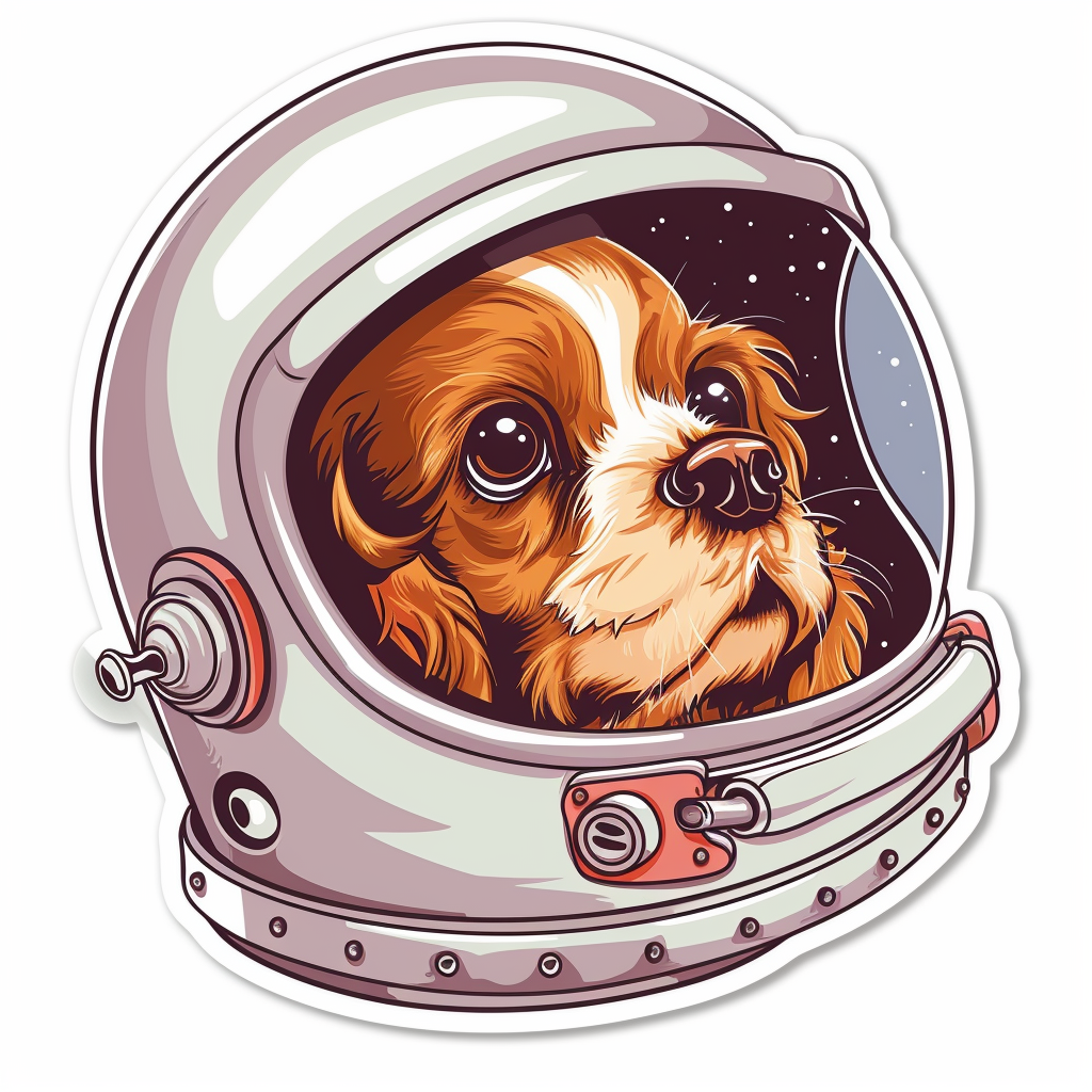 Cute and Adorable Cocker Spaniel Dog Expressive surreal Vinyl Decal Sticker for Car, Laptop, Tumbler and more # F019955-4" x 4"