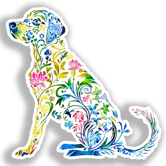 Labrador Retriever Dog Vinyl Decal Sticker for Car, Laptop, Tumbler and more # A019474-4" x 4"