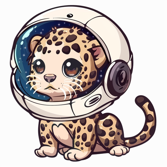 Leopard majestic Expressive surreal Vinyl Decal Sticker for Car, Laptop, Tumbler and more # F022621