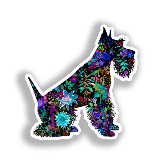 Miniature Schnauzer Dog Vinyl Decal Sticker for Car, Laptop, Tumbler and more # A019331-4" x 4"