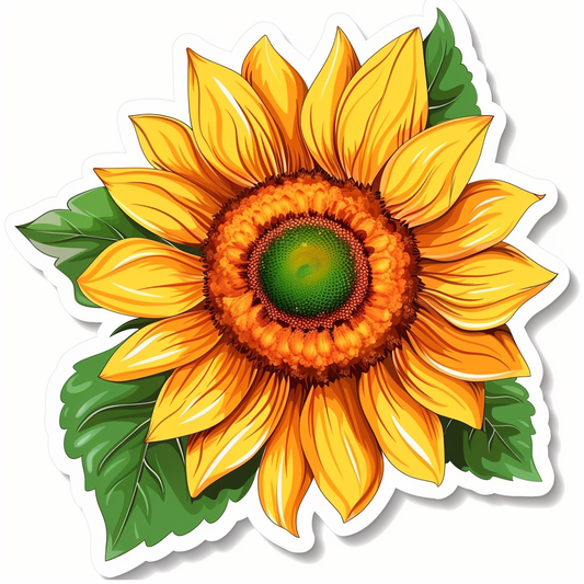 Sunflower flower majestic Expressive surreal Vinyl Decal Sticker for Car, Laptop, Tumbler and more # F022923