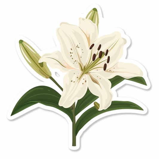 Lily flower majestic Expressive surreal Vinyl Decal Sticker for Car, Laptop, Tumbler and more # F023241