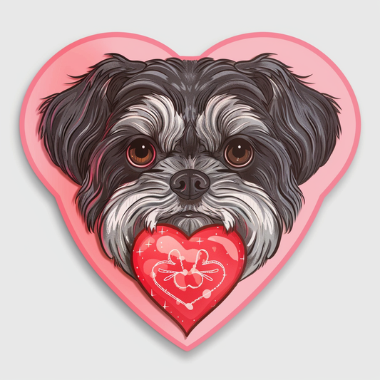 Adorable Shih Tzu Dog Expressive surreal Vinyl Decal Sticker for Car, Laptop, Tumbler and more # F018232
