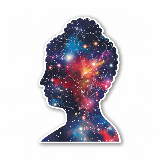 Buddha galaxy majestic Expressive surreal Vinyl Decal Sticker for Car, Laptop, Tumbler and more # F017127