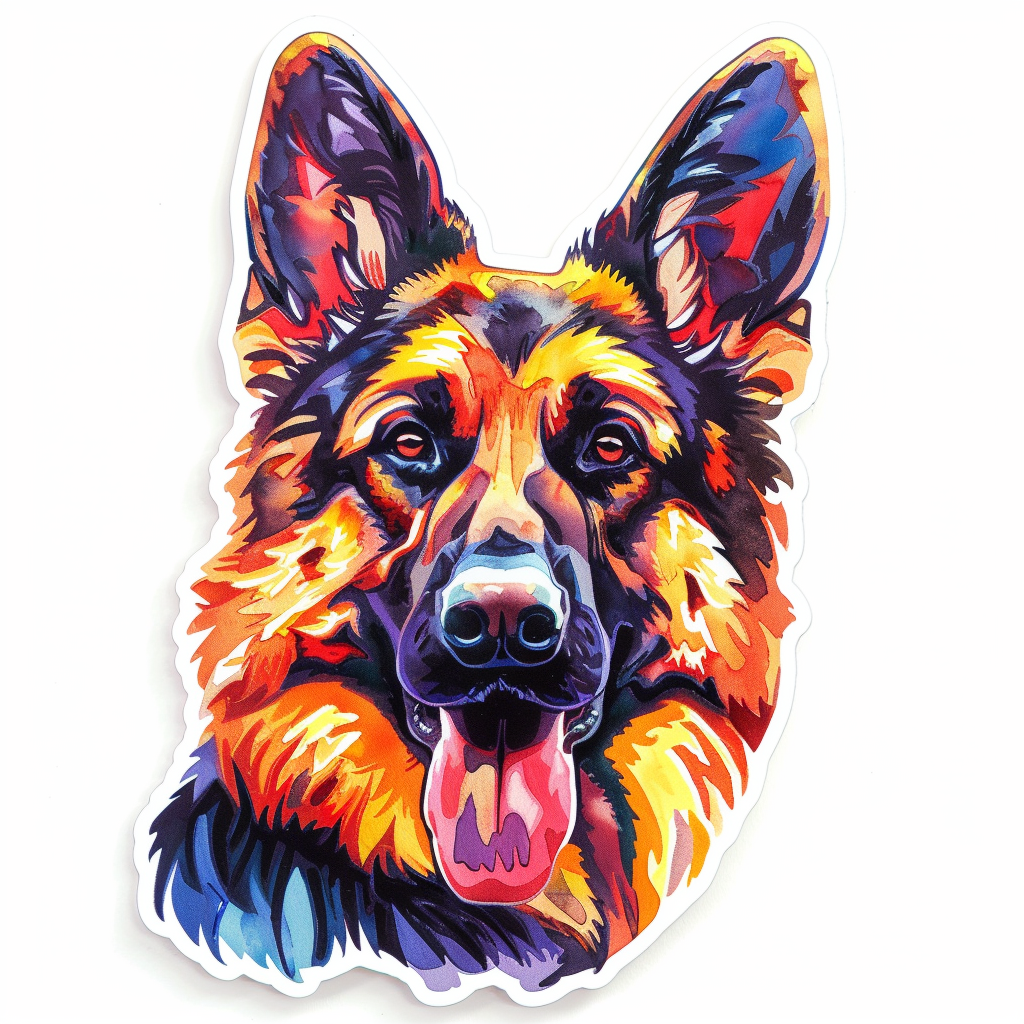 German Shepherd Dog Vinyl Decal Sticker for Car, Laptop, Tumbler and more # F011648