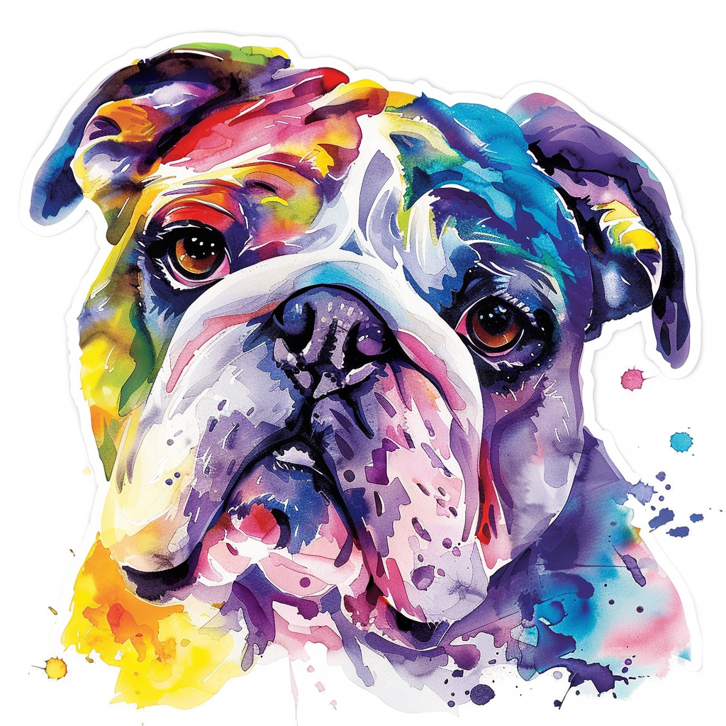 Bulldog Dog Vinyl Decal Sticker for Car, Laptop, Tumbler and more # F07224