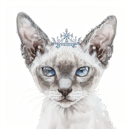 Adorable Cornish Rex Cat Expressive surreal Vinyl Decal Sticker for Car, Laptop, Tumbler and more # F021427-4" x 4"