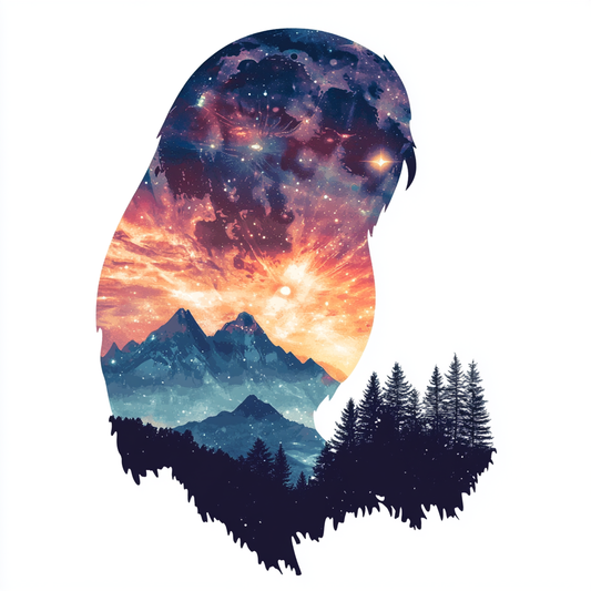 Owl Moon and Stars Vinyl Decal Sticker for Car, Laptop, Tumbler and more # F025750