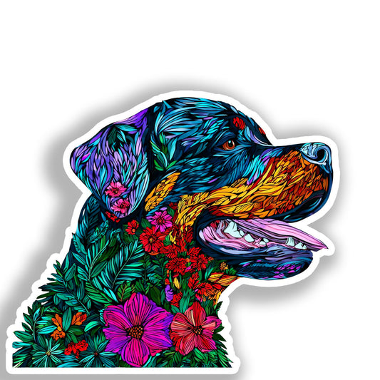 Rottweiler Dog Vinyl Decal Sticker for Car, Laptop, Tumbler and more # A018243-4" x 4"