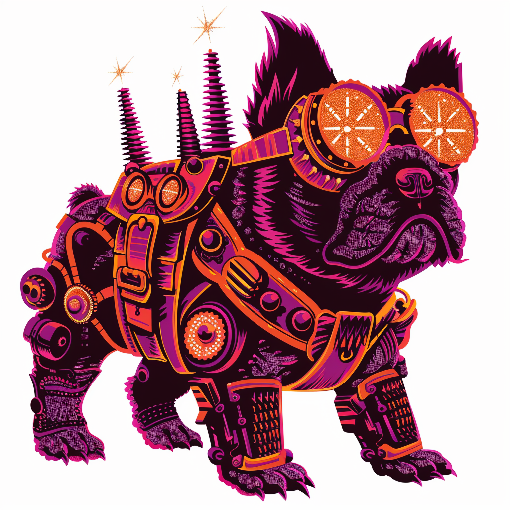 Bulldog Dog majestic Expressive surreal Vinyl Decal Sticker for Car, Laptop, Tumbler and more # F017618