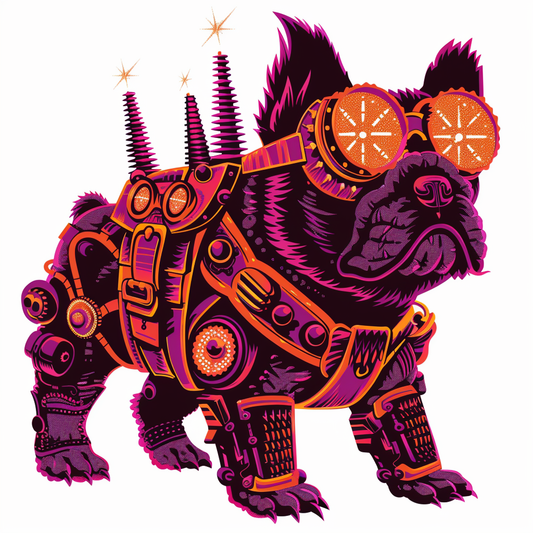 Bulldog Dog majestic Expressive surreal Vinyl Decal Sticker for Car, Laptop, Tumbler and more # F017618