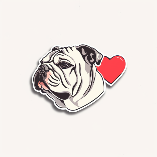 Bulldog Dog majestic Expressive surreal Vinyl Decal Sticker for Car, Laptop, Tumbler and more # F017475