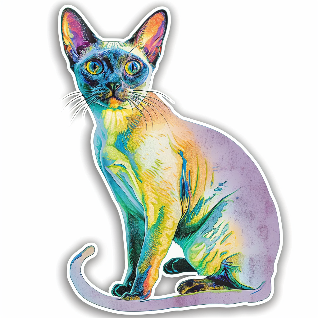 Burmese Cat Vinyl Decal Sticker for Car, Laptop, Tumbler and more # F010685
