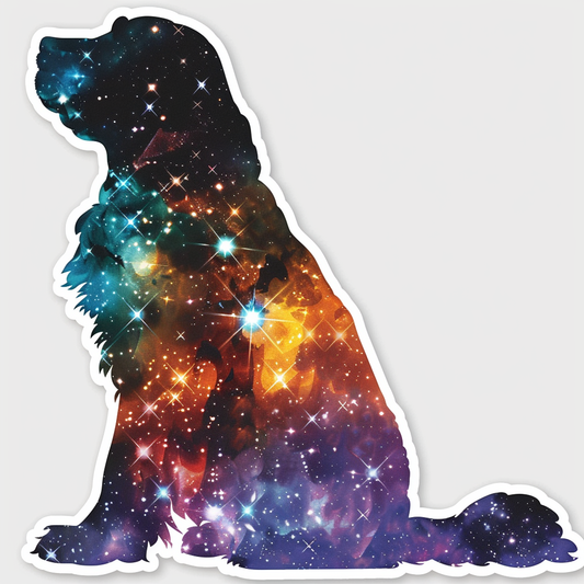 Cocker Spaniel Dog majestic Expressive surreal Vinyl Decal Sticker for Car, Laptop, Tumbler and more # F020342-4" x 4"