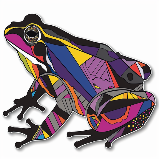 Sticker of a Frog majestic Expressive surreal Vinyl Decal Sticker for Car, Laptop, Tumbler and more # F016754