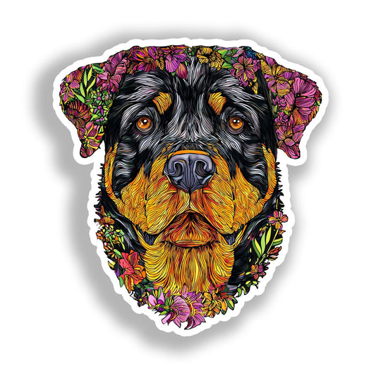Rottweiler Dog Vinyl Decal Sticker for Car, Laptop, Tumbler and more # A018017-4" x 4"