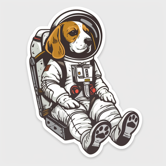 Beagle dog astronaut Vinyl Decal Sticker for Car, Laptop, Tumbler and more # F011963