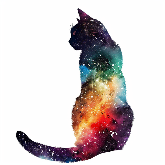 Abyssinian Cat astronaut majestic Expressive surreal Vinyl Decal Sticker for Car, Laptop, Tumbler and more # F021220-4" x 4"
