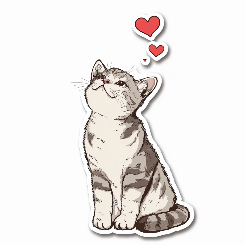 American Shorthair Cat majestic Expressive surreal Vinyl Decal Sticker for Car, Laptop, Tumbler and more # F018713