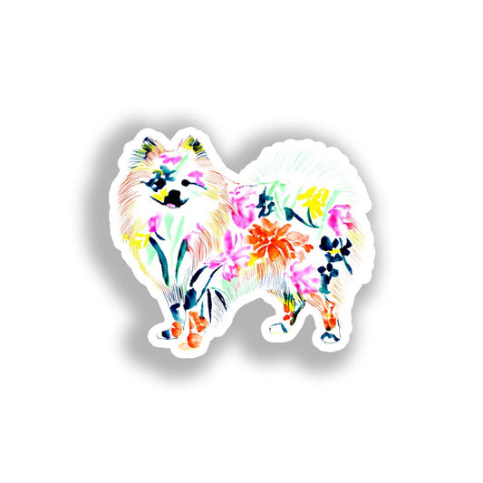 Pomeranian Dog Vinyl Decal Sticker for Car, Laptop, Tumbler and more # A017310-4" x 4"