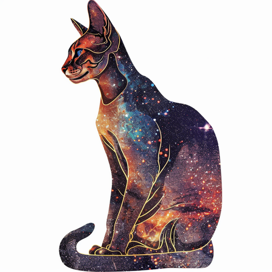 Abyssinian Cat astronaut majestic Expressive surreal Vinyl Decal Sticker for Car, Laptop, Tumbler and more # F021198-4" x 4"