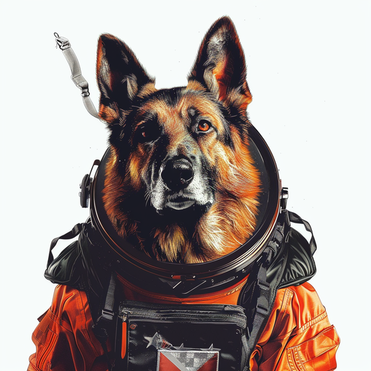 German Shepherd Dog astronaut Vinyl Decal Sticker for Car, Laptop, Tumbler and more # F011712