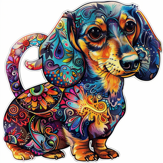 Dachshund Dog Heartcore Vinyl Decal Sticker for Car, Laptop, Tumbler and more # F012808