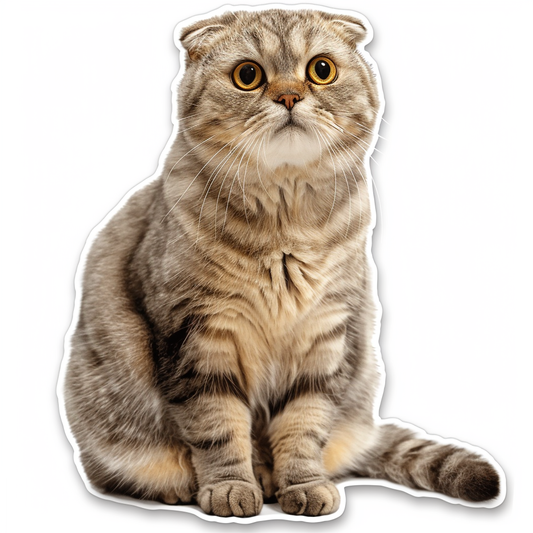 Scottish Fold cat Vinyl Decal Sticker for Car, Laptop, Tumbler and more # F07858
