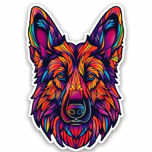 German Shepherd Dog cartoon Vinyl Decal Sticker for Car, Laptop, Tumbler and more # F011577