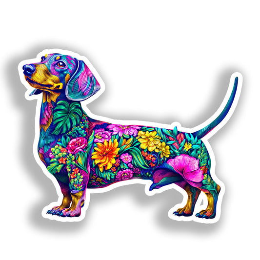 Dachshund Dog Vinyl Decal Sticker for Car, Laptop, Tumbler and more # A019738-4" x 4"